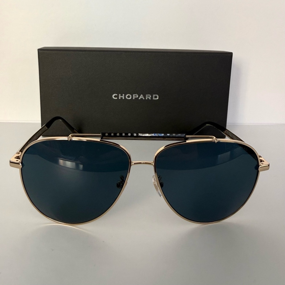 NEW!!! CHOPARD men aviator sunglasses SCH C94 300P Retail 850$